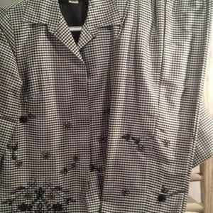 Luxurious Vintage Peter Martin Silk Beaded Pant Set- size 4